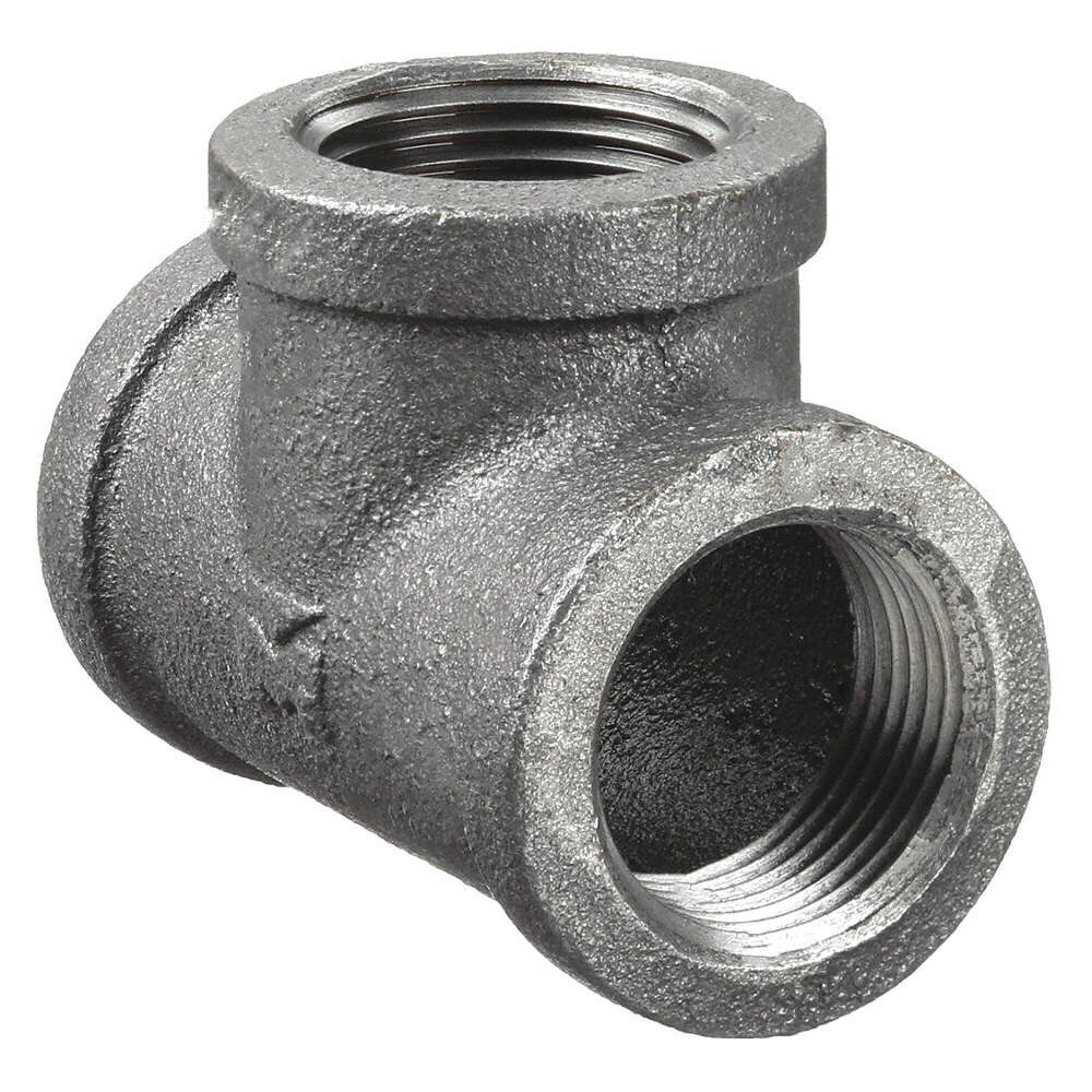 5P479 Tee, FNPT, 3/4" Pipe Size, Pipe Fitting, Malleable Iron (15 Pack)