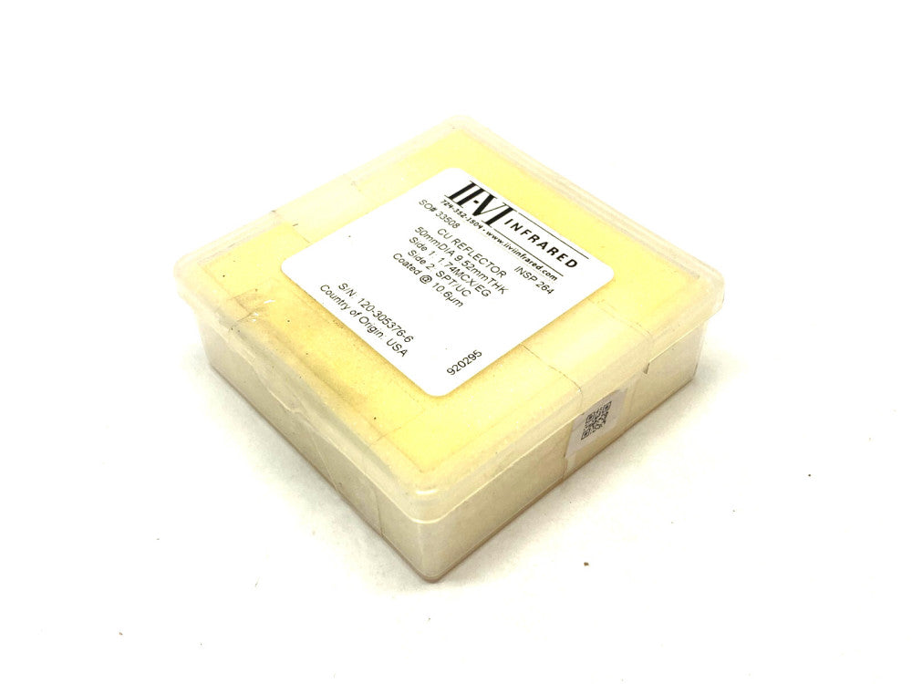 II-VI Infrared 920295 CU Reflector 50mm Dia. 9.52mm Thick 1.74MCX/EG, SPT/UC