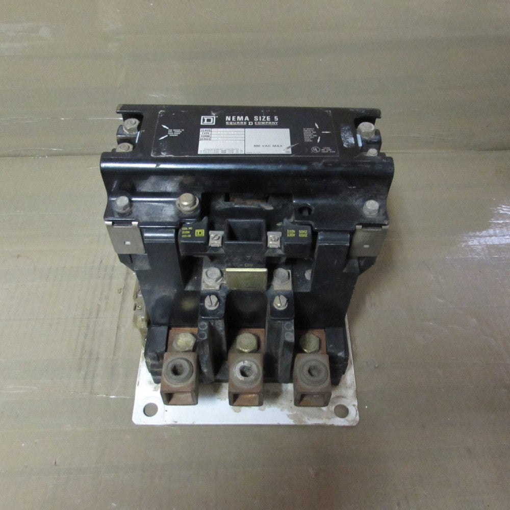 SQUARE D 8502SG02S2 SIZE 5 CONTACTOR 110/120V COIL, NICE TAKEOUT! MAKE OFFER!