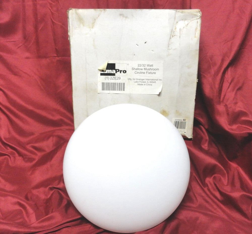 NEW in BOX - 14" - MUSHROOM LIGHT FIXTURE - LumaPro, 2ZE29 - 22 or 32 Watt 