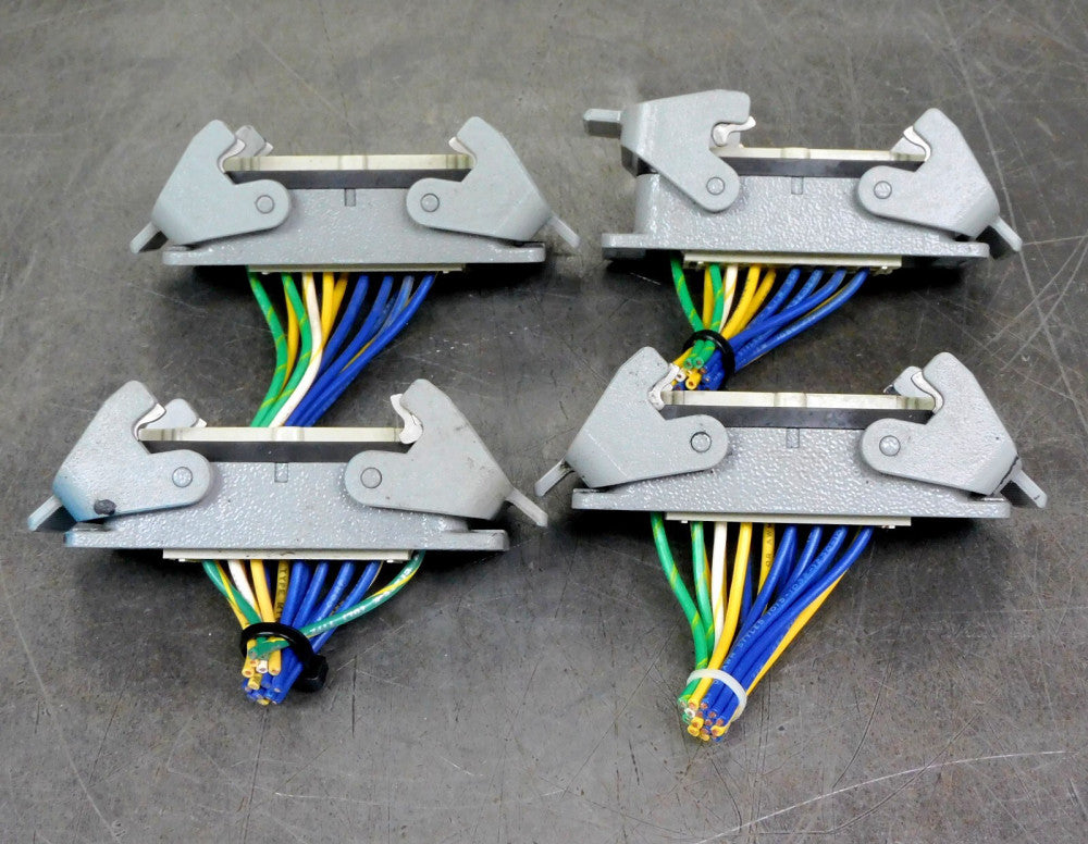 Harting - HAN-16A-M Quick Lock Connector 16-Pin 600 V 16 A 4 kV3 Lot of Four (4)