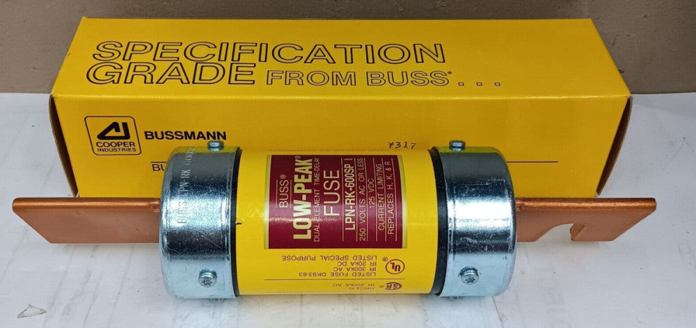 NEW COOPER BUSSMAN LPN-RK-600SP 600 AMP FUSE CLASS RK1 250 VAC LPNRK600SP