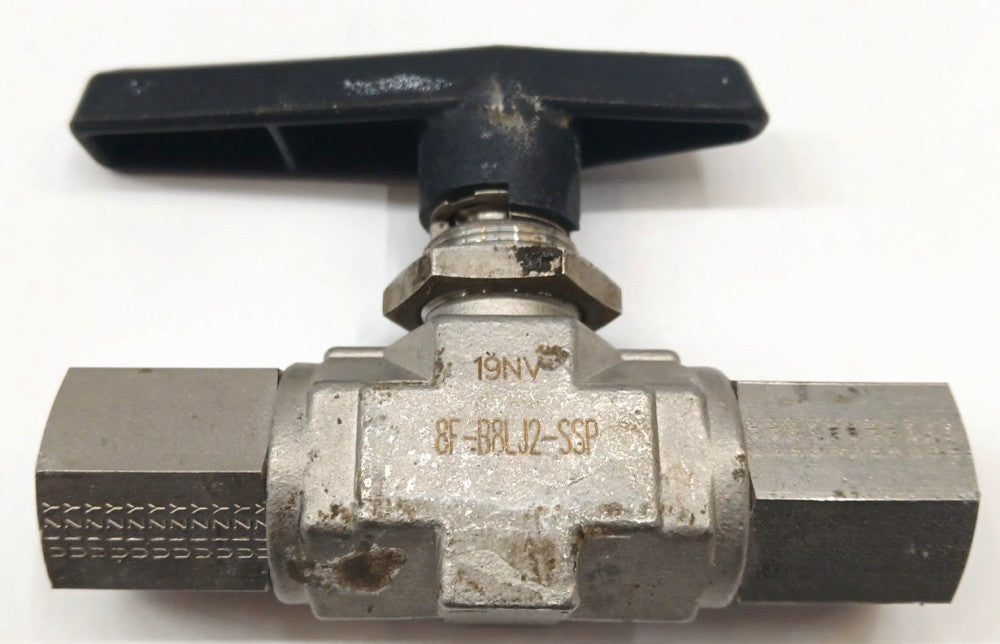 PARKER 19NV 8F-B8LJ2-SSP MANUAL TWO-WAY BALL VALVE 1/2" FNPT 6000 PSI SERIES B