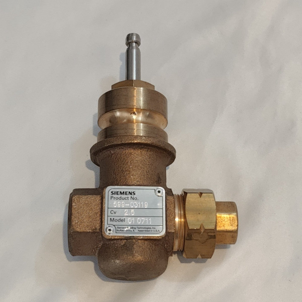 Siemens 599-03119 Cv 2.5 Model 010711 1/2in Brass Zone Valve 2 Way