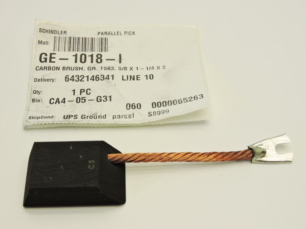 Schindler GE-1018-I Carbon Brush Grade T563 5/8" x 1 1/4" x 2"