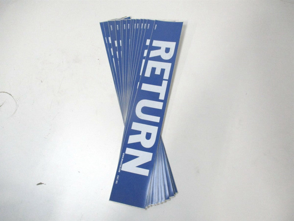 Brady (7241-1) 2-1/4" x 14" Blue/White Return Adhesive Pipe Marker - Lot of 14