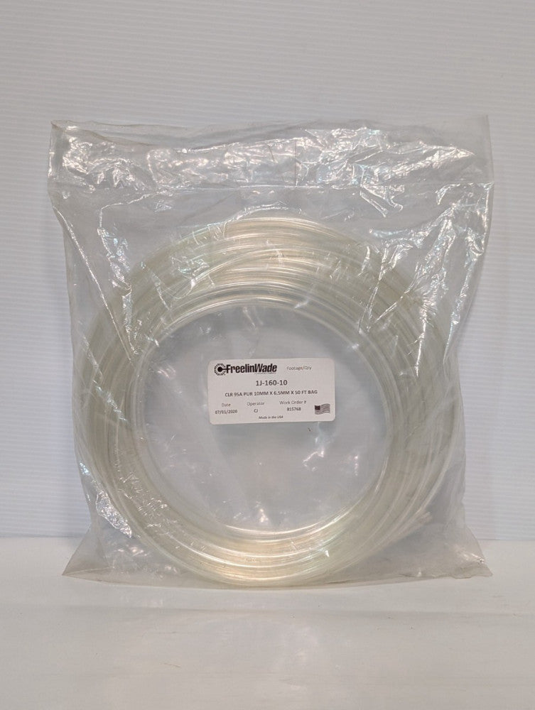 Freelin Wade CoilHose 1J-160-10 CLR 95A PUR 10mmX6.5mmX50ft, In Original Package