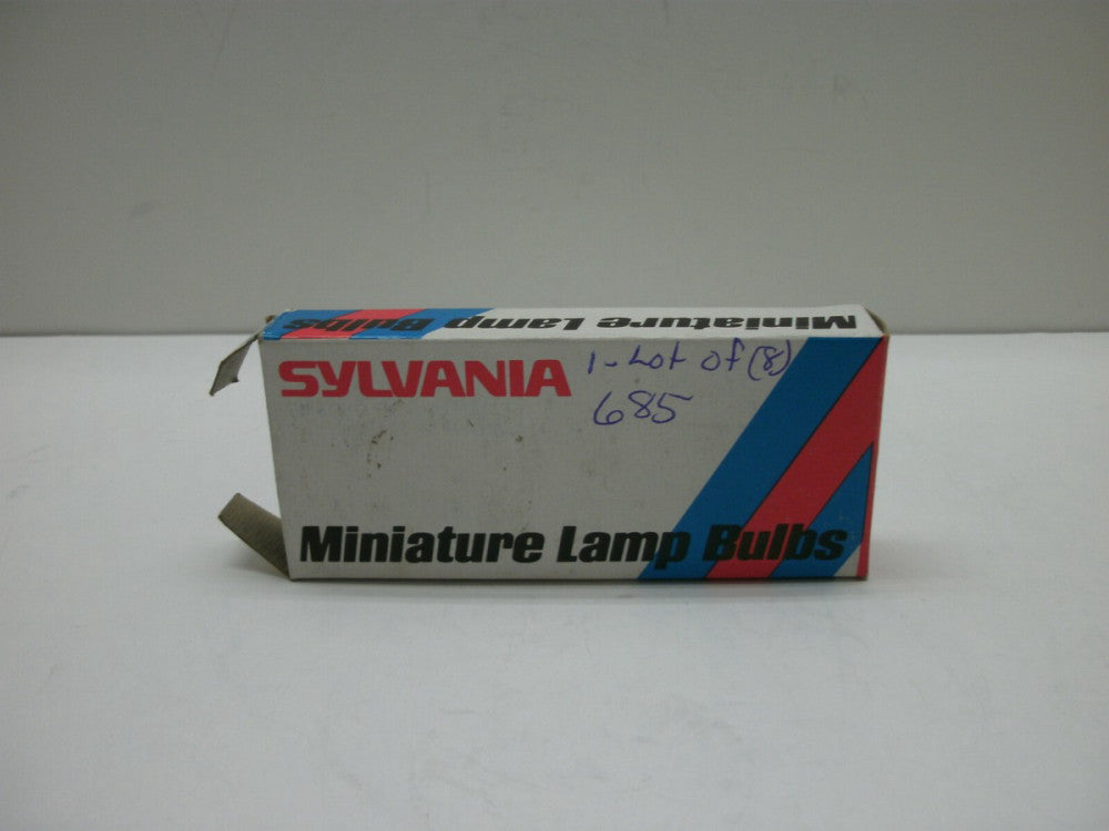 SYLVANIA 685 MINIATURE LAMP BULBS SX4s 5V .06A 0.3W T-1 SUB-MIDGET(LOT OF 8) NIB