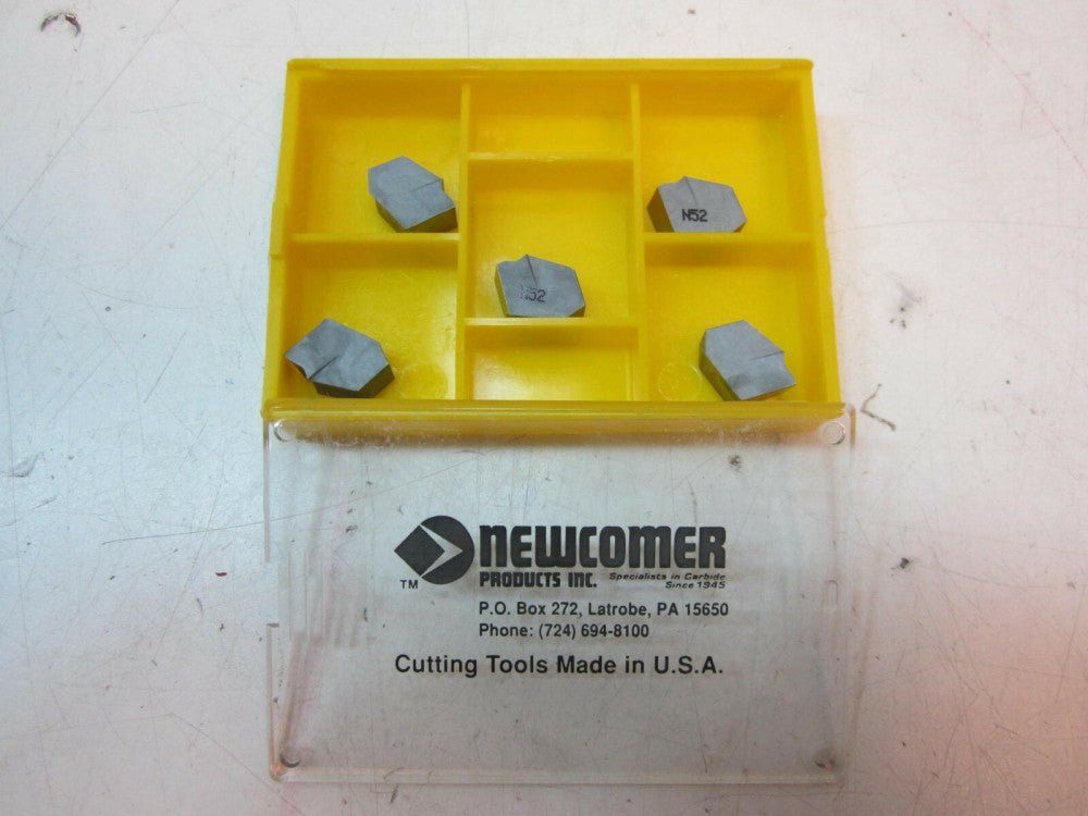 Newcomer NGTR9-4-N52 Carbide Inserts New - Lot of 5 