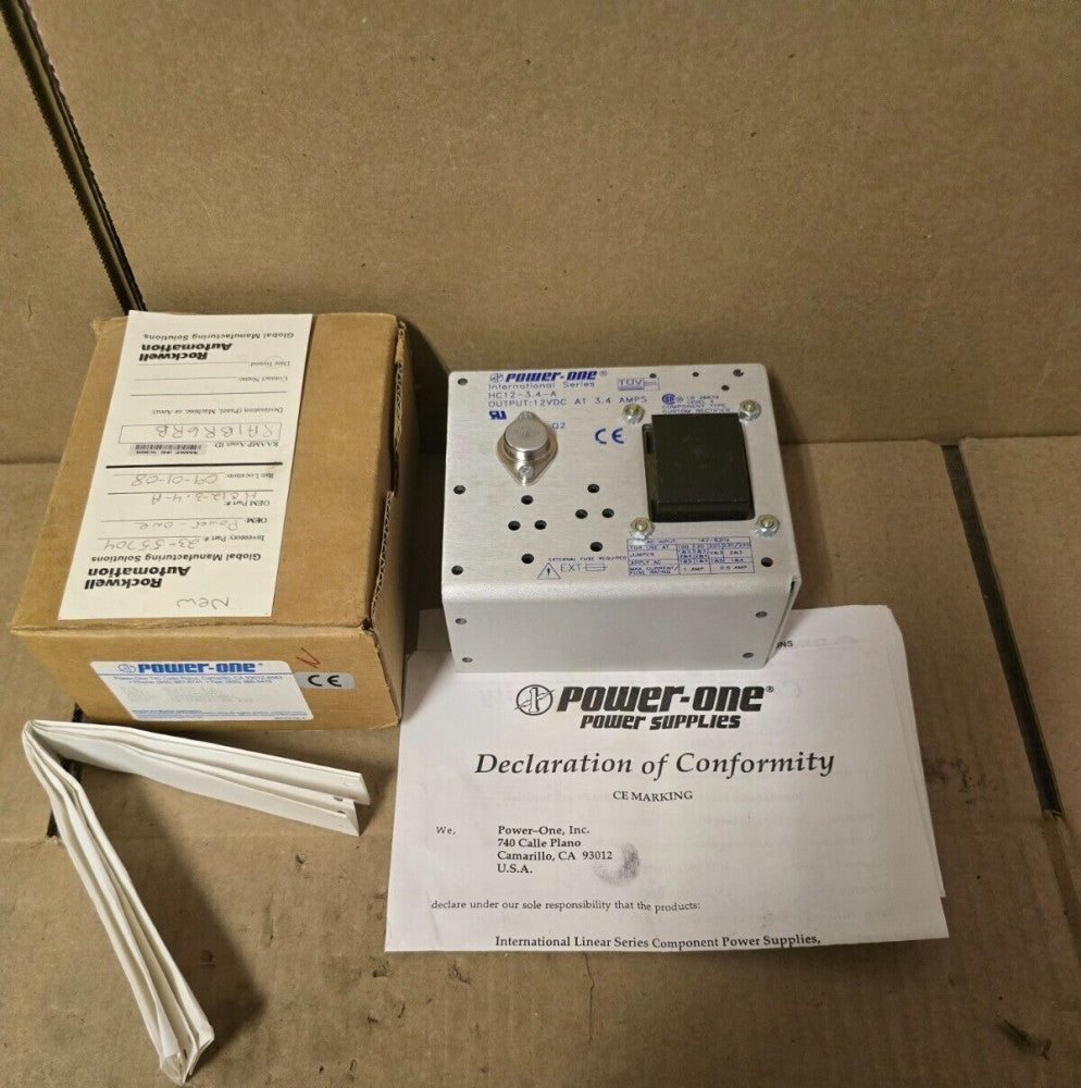 POWER-ONE HC12-3.4-A 12VDC POWER SUPPLY MODULE, NEW IN BOX!