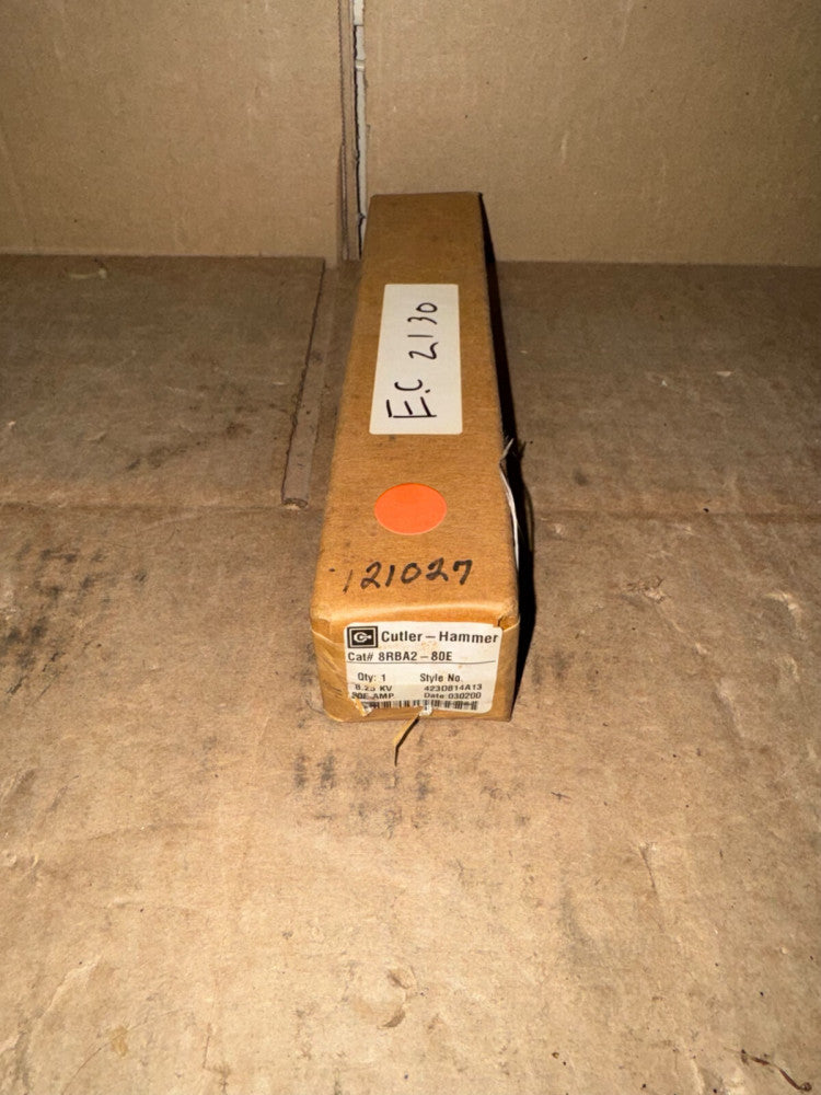 CUTLER-HAMMER 8RBA2-80E 8.25KV HIGH VOLTAGE FUSE REFILL, NEW-OPEN BOX!