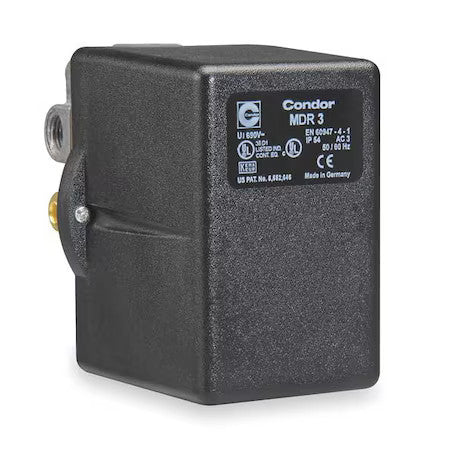Condor Usa 31Egxexx Pressure Switch, Standard, 3Pst, 4 Ports, 3/8" Fnpt, 1/4"