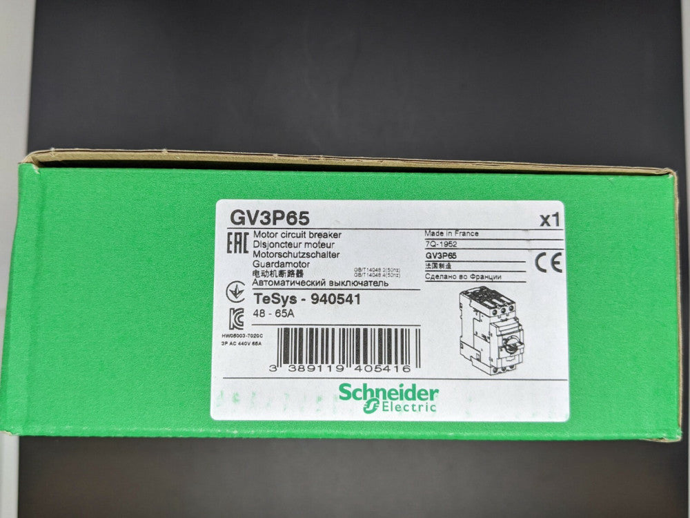 Square D Schneider Electric GV3P65 Manual Starter 48-65 Amps SHIPS FROM USA