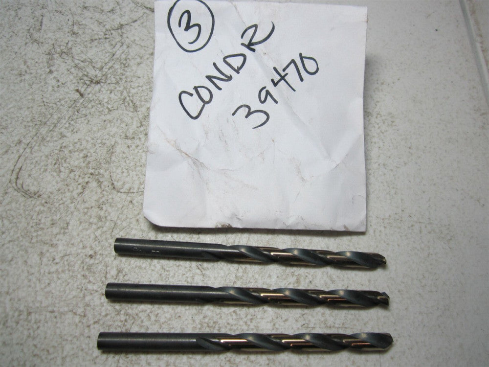 Hertel (39470) 4" OAL Letter B 135° RH High Speed Steel Jobber Drill - Pack of 3