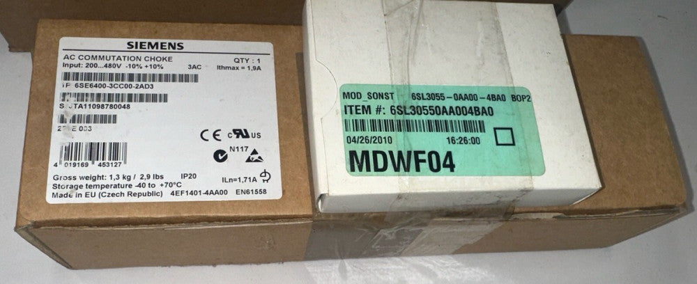 6SE6400-3CC00-2AD3 | MM4 & SINAMICS AC COMMUTATION CHOKE | 3PH 200-480V 1.9A 