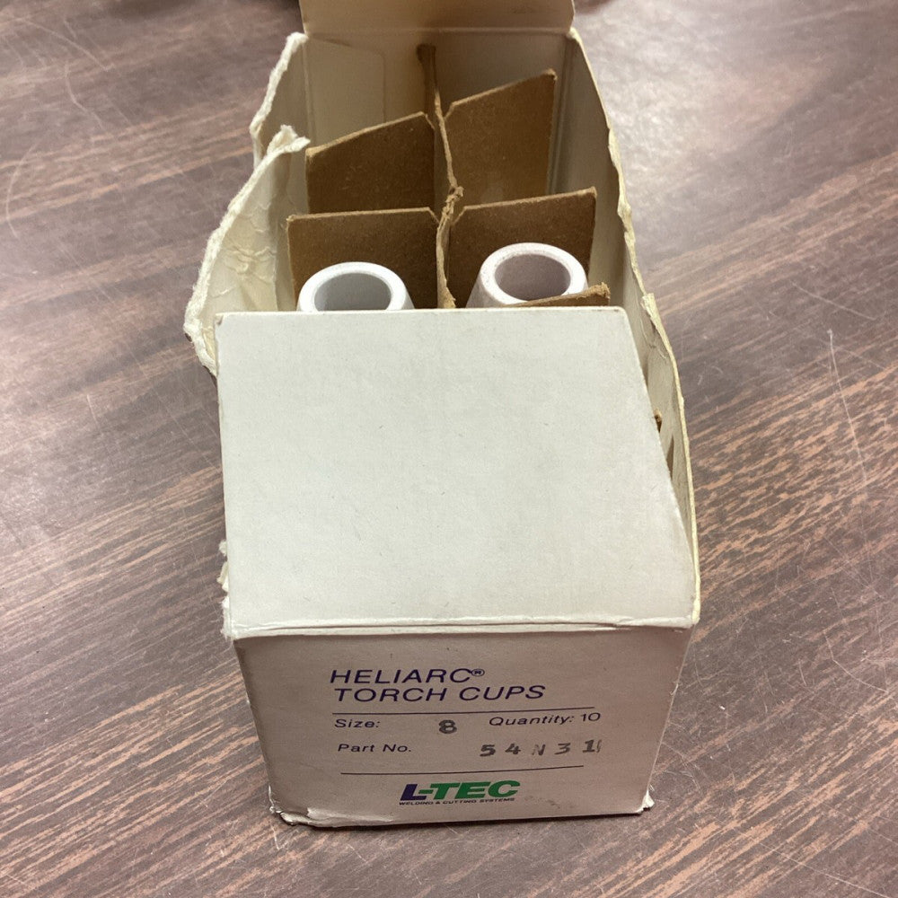 L-TEC Heliarc Torch Cups Size 8 Part.No. 54N31, Qty 5