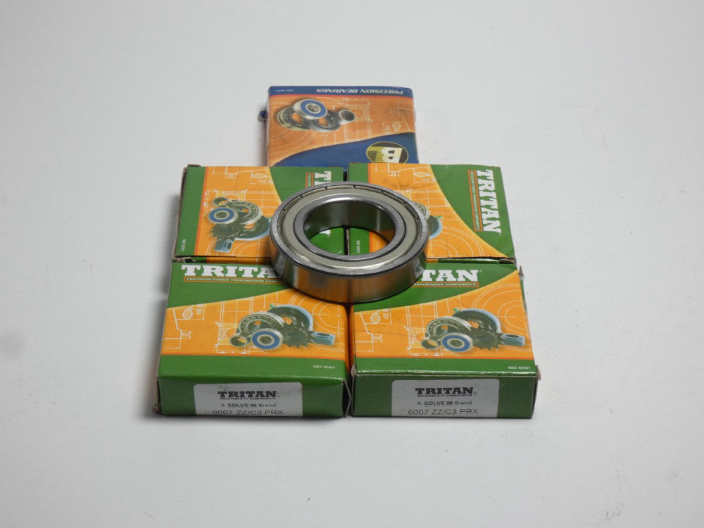 *Lot of 5* Tritan 6007 ZZ/C3 PRX  Ball Bearing 1-3/8" Bore - NEW Surplus!