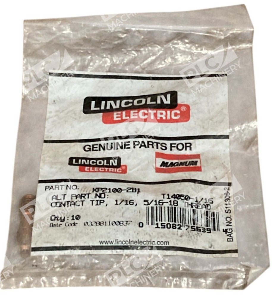 Lincoln Electric T14050-1/16 1/16" Contact Tip KP2100-2B1 (Bag of 10)