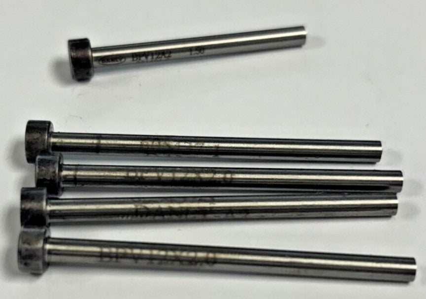 DANLY MOLD DIE BLANK PUNCH LOT OF 5 HEAD DIAMETER 1/4" LENGTH 1-1/2" & 2"