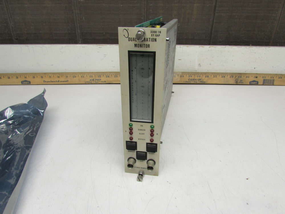 BENTLY NEVADA 3300/16-02-02-00-00-00-00 ,DUAL VIBRATION XY/GAP MONITOR, TAKEOUT!
