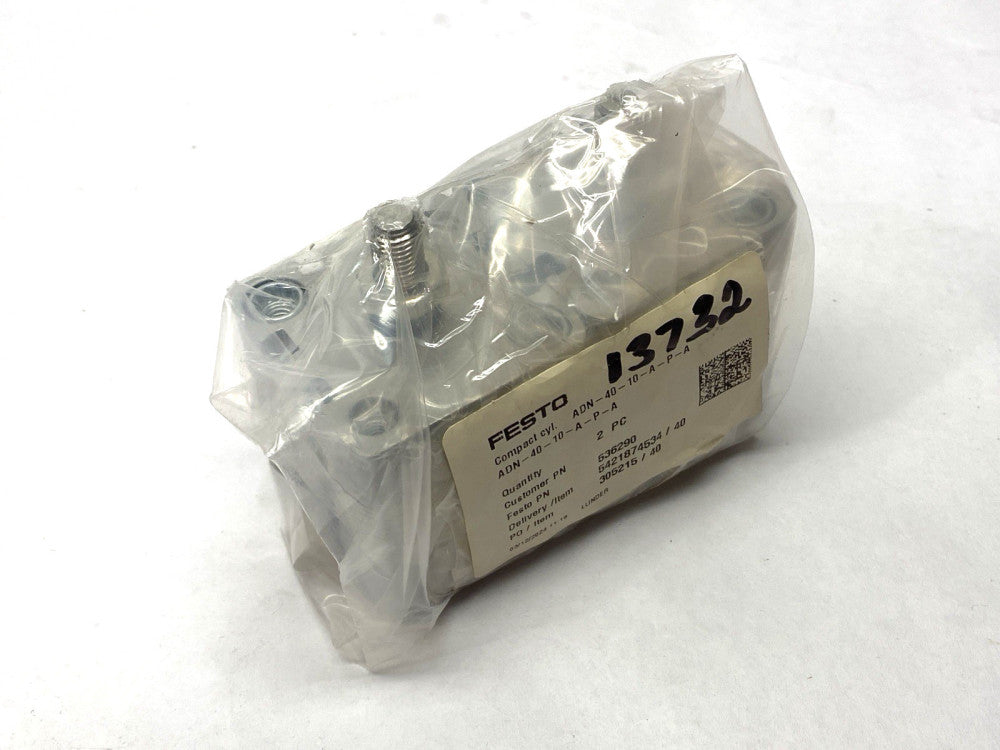 Festo ADN-40-10-A-P-A Pneumatic Compact Cylinder 10mm Stroke 536290 LOT OF 2