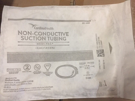 (1) Medi-Vac Connector Tubing 6 Ft Length 3/16'' ID & Male/Male Connector (NEW)