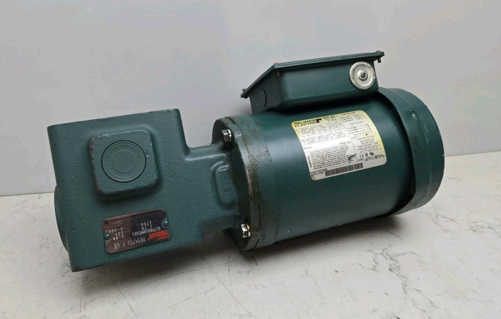 Reliance P56X3891Z Dc Motor 3Ph 1 Hp 1725 Rpm Dodge MR94751 Gear Reducer 10:1 Ra