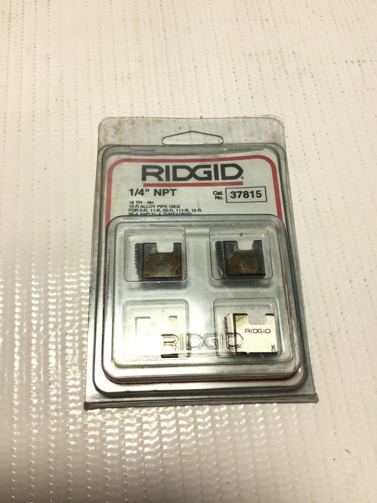 Ridgid 37815 12-R Alloy Pipe Dies 1/4" NPT 18 TPI-RH