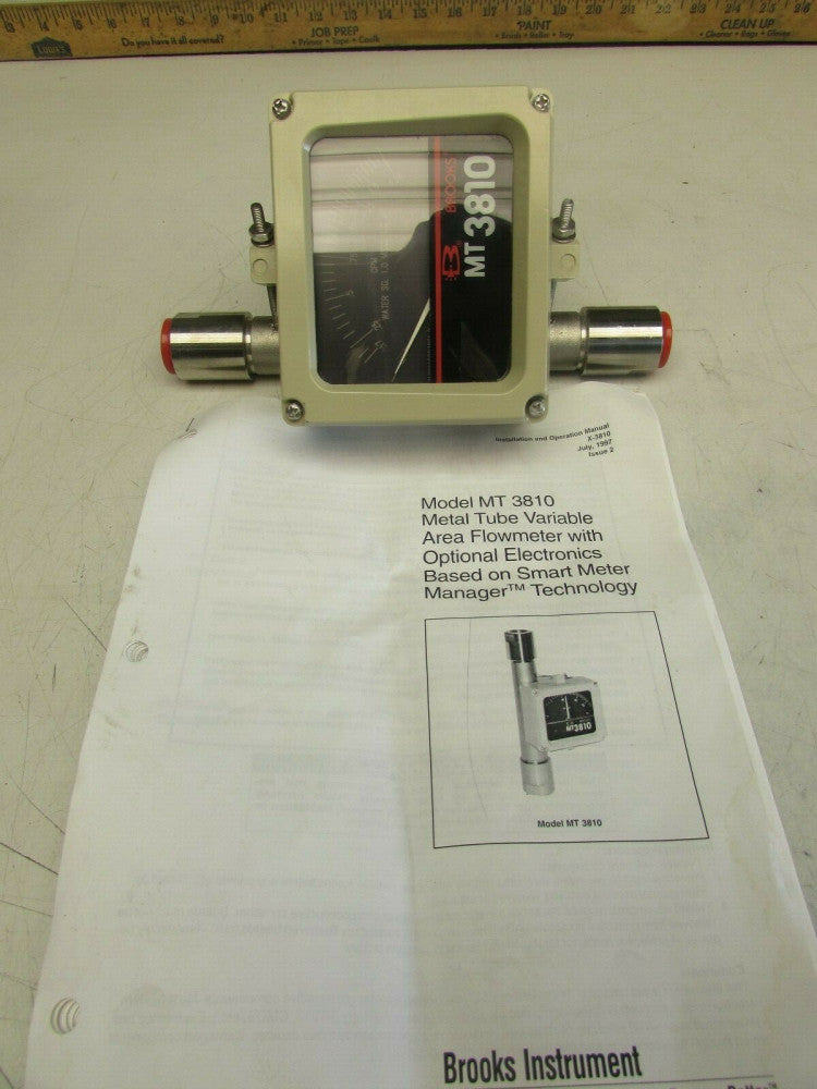 BROOKS MT3810 ,FLOWMETER, 1/2" NPT , ST.STEEL , 1300psi, N/NIB! MAKE OFFER 