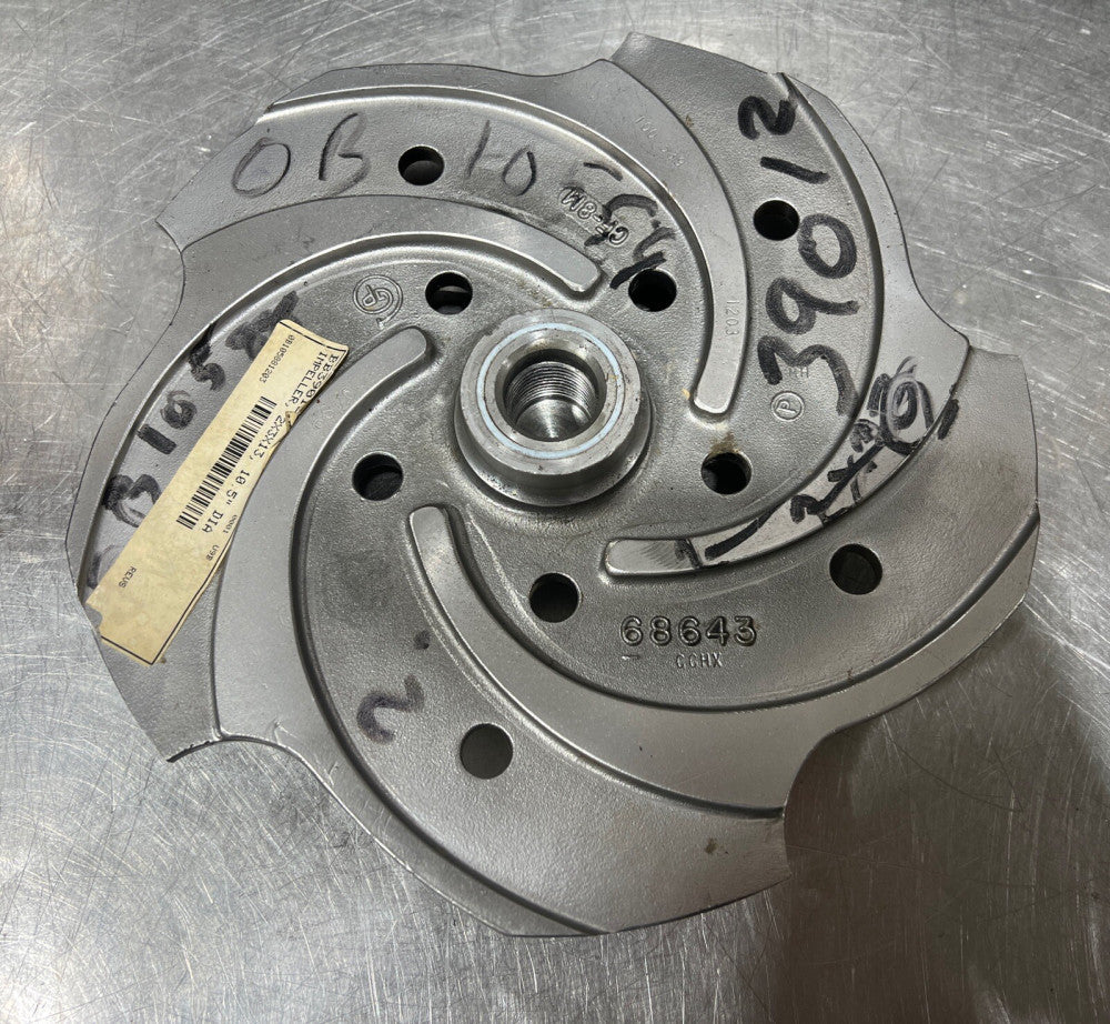 Goulds Pump IMPELLER 68643 Nos Surplus 2x3x13, 10.5” Diameter
