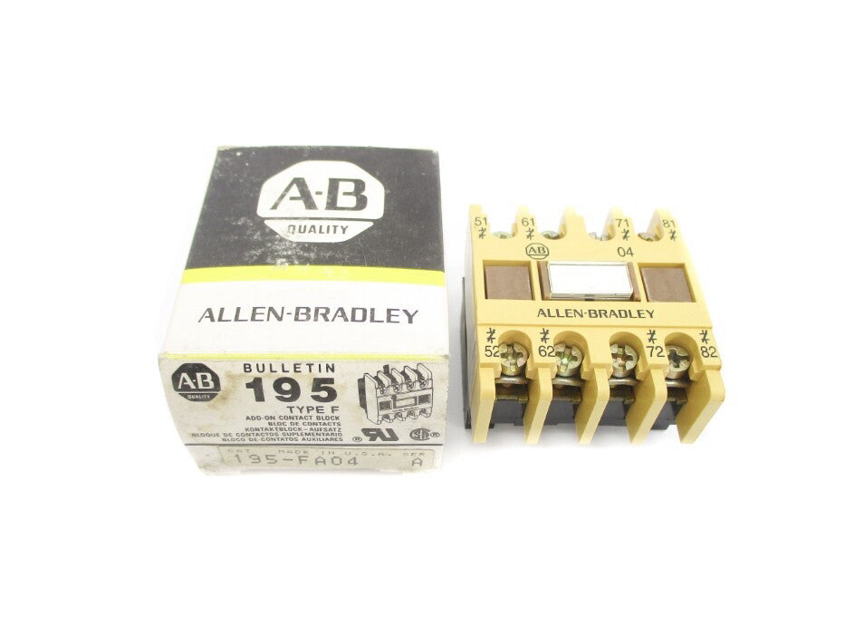 ALLEN BRADLEY 195-FA04 SER. A 600V 1.2A (BK/YL) NSMP