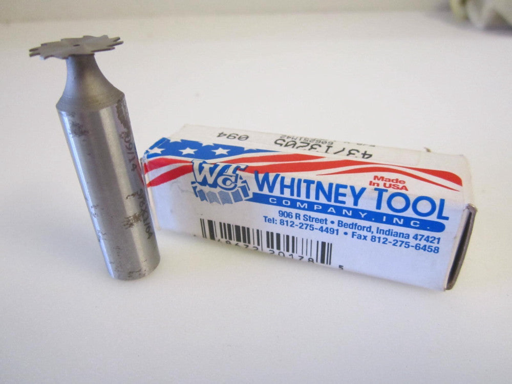 Whitney (606251M42) 5/8″ x 1/64″ x 1/2″ Straight-Tooth Woodruff Keyseat Cutter 