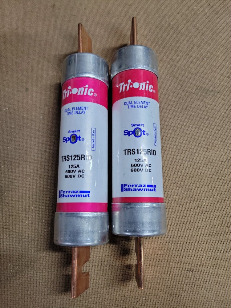 1- FERRAZ SHAWMUT MERSEN TRS125RID FUSE TRIONIC 125A 600V *** NEW NO BOX ***