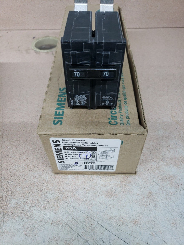 1 NEW SIEMENS B270 2 Pole 70 AMP Type BQH Bolt In 120 240V BL270