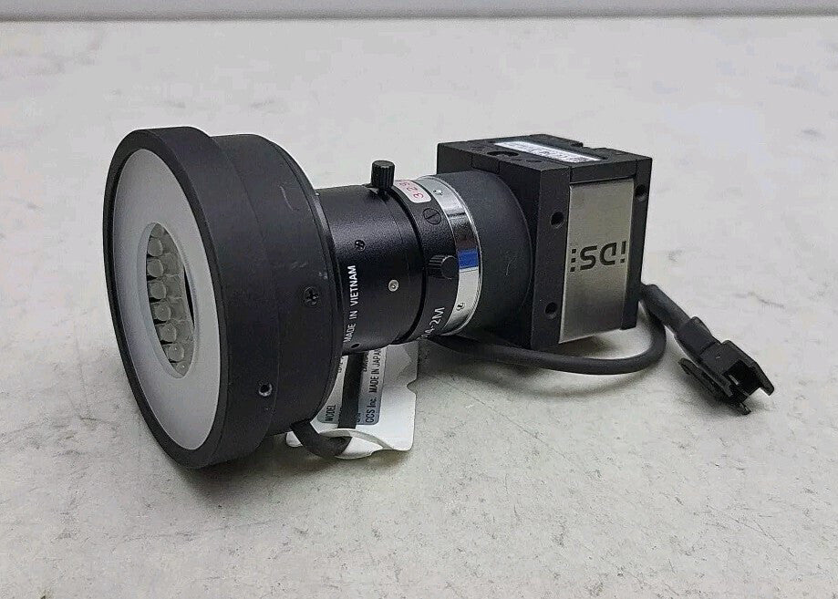 IDS UI-1480SE-C-HQ Camera w/Ricoh FL-CC2514-2M Lens Ccs LDR2-50SW2 Ring Light
