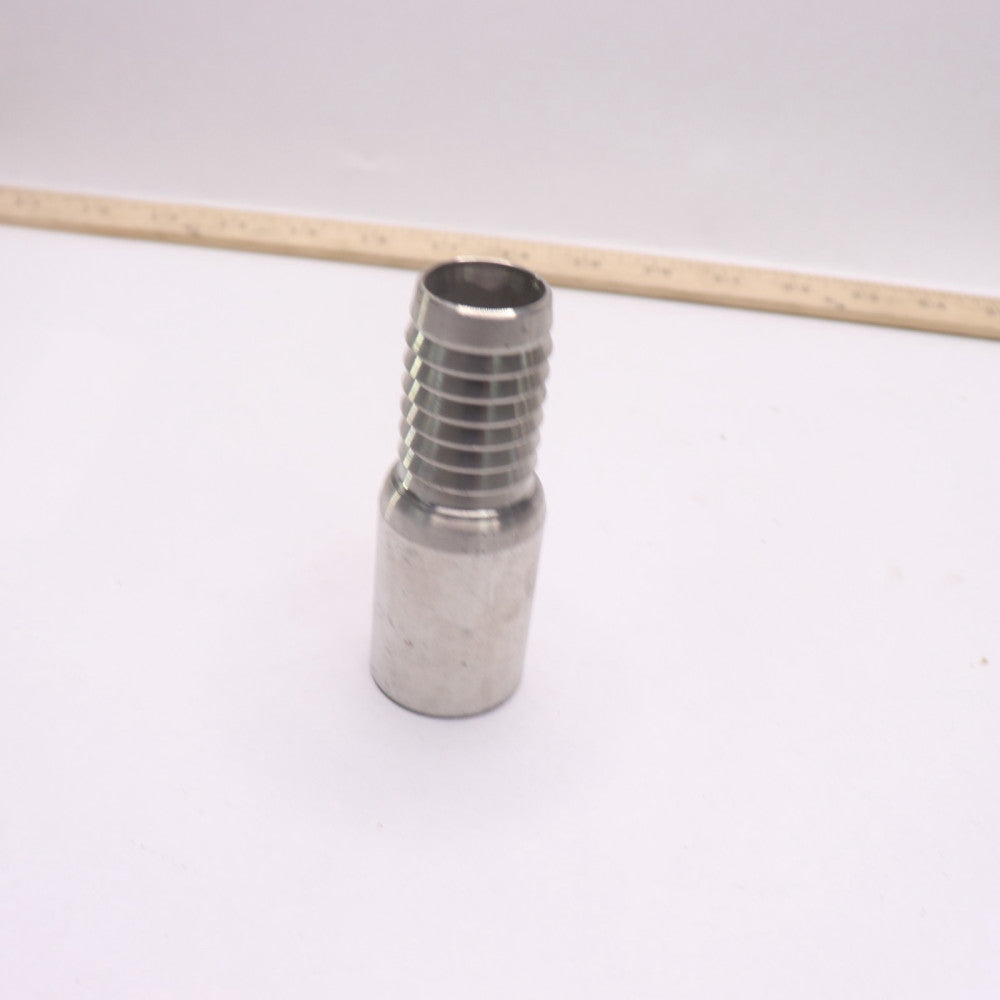 Dixon King Combination Nipple w/ Beveled End 316 SS 1" Hose ID Barbed