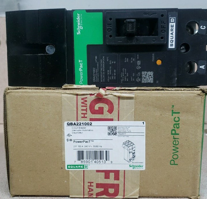 1) New Open Box! Square D QBA221002 240V 100A 2P Circuit Breaker