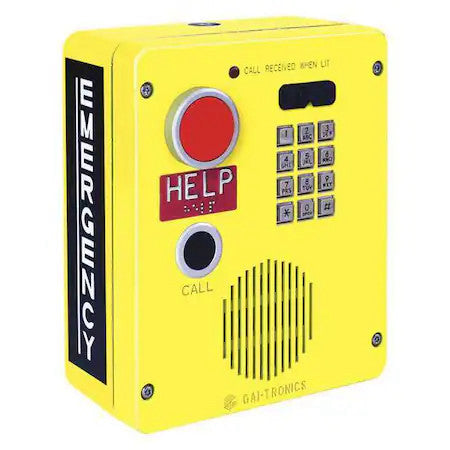 Hubbell Gai-Tronics 394Al-001 Emergency Weatherproof Telephone 1 Button, Keypad