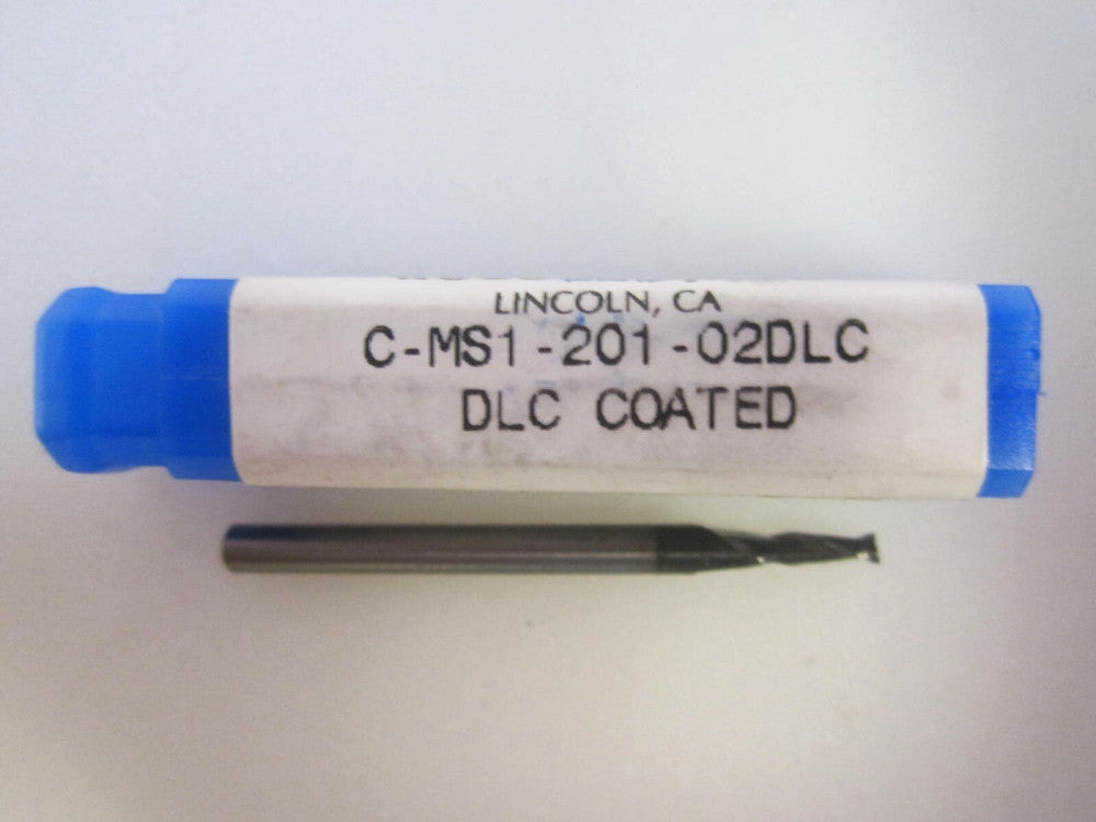RobbJack (SC-MS1-201-02-DLC) 2mm Stub Length Carbide End Mill 2F 