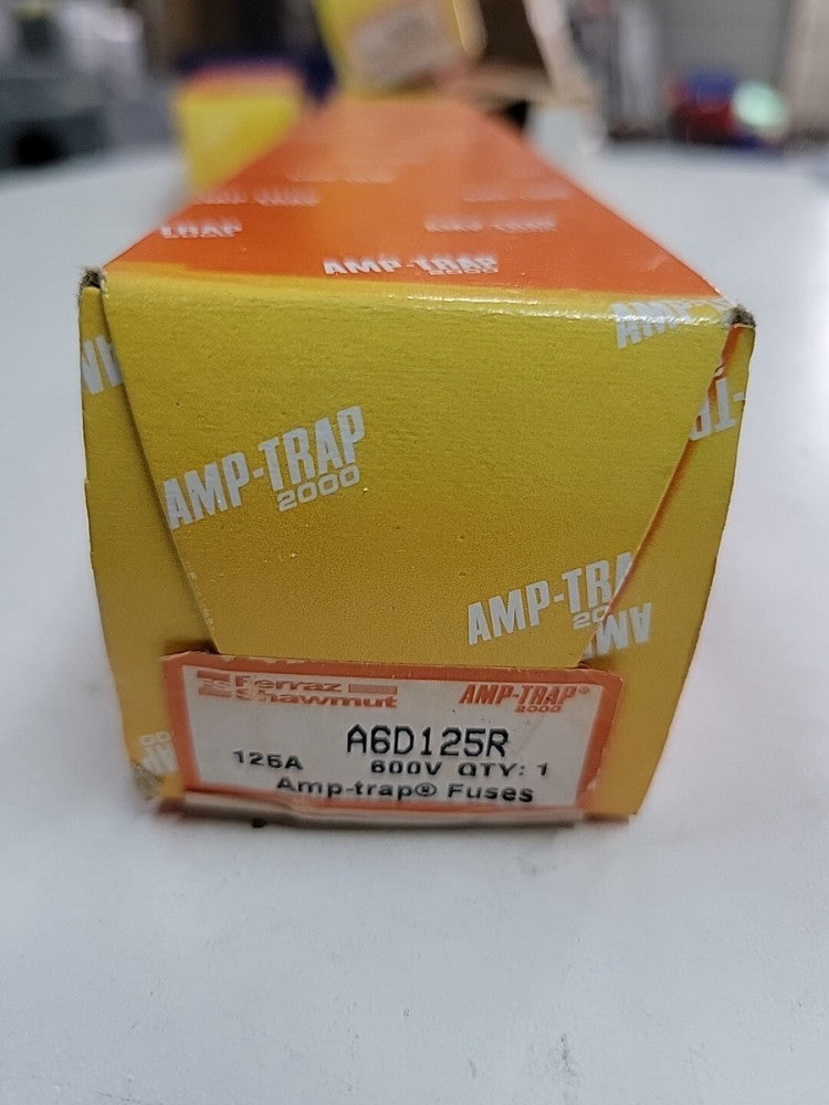 NEW Ferraz Shawmut Amp-Trap 2000 A6D125R Fuse 125A 600V AC