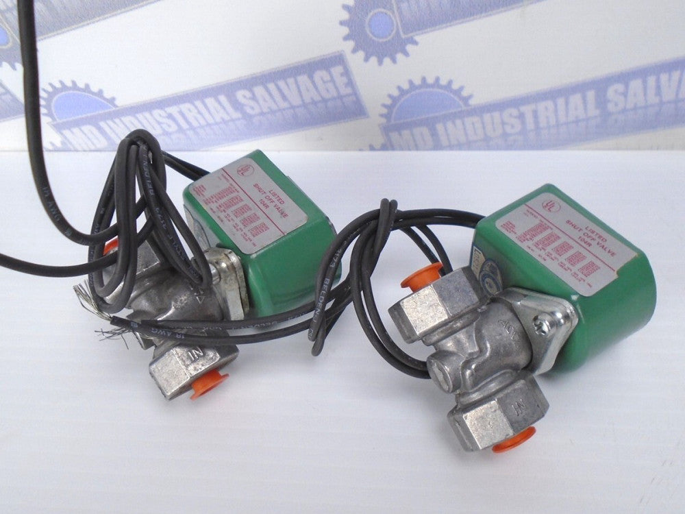 (2)-ASCO RedHat VALVE 8040B6 120V 60Hz 6W Pipe 1/8, Orifice 3/8, Air Gas, 15 Psi