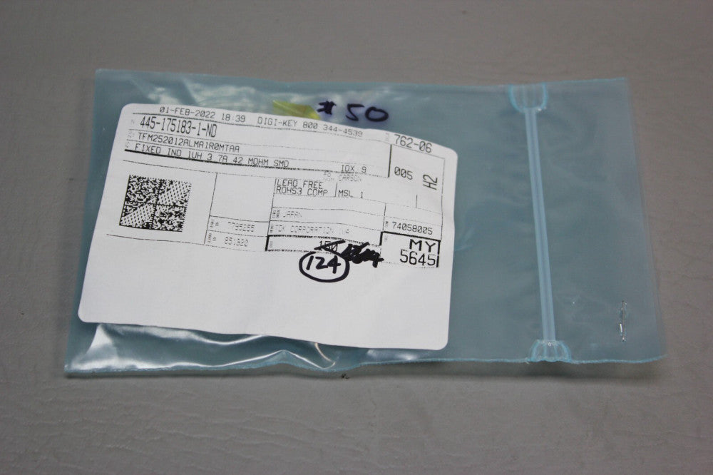 TDK TFM252012ALMA1R0MTAA FIXED INDUCTOR 1UH 3.7A 42 MOHM SMD QTY 124