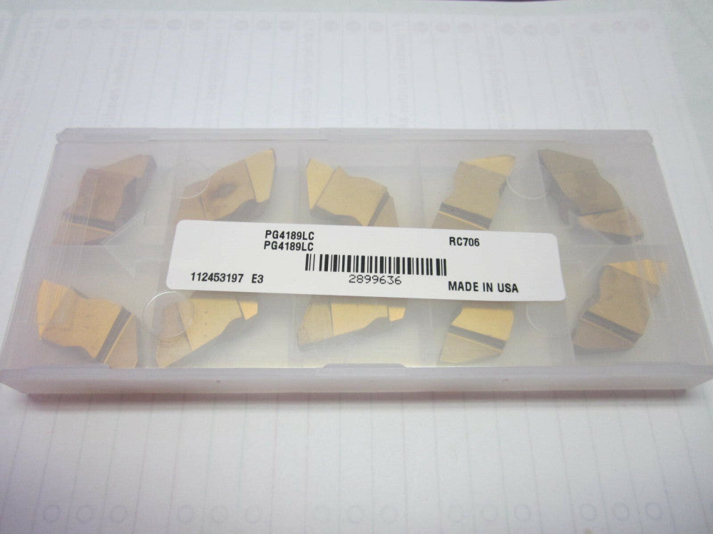 Lot of 10 RTW PowerNotch Carbide Grooving Inserts Style: PG Size: 4189LC 094869
