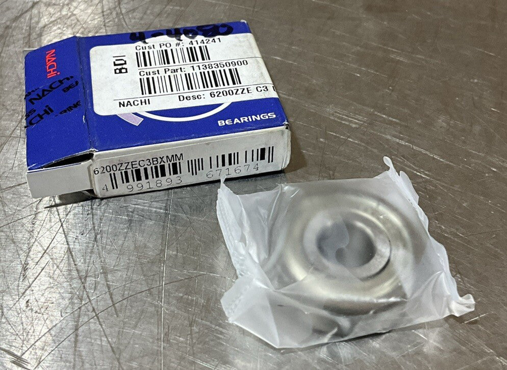 NACHI JAPAN 6200 ZZ C3 DEEP GROOVE BALL BEARING, METAL SHIELDED