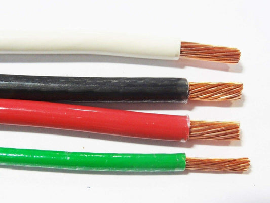 10' EA THHN THWN 8 AWG Gauge Black White RED Copper Wire + 10 AWG Green