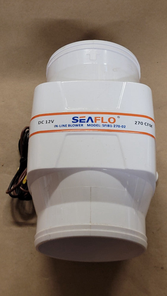 Seaflo SFIB1-270-02 4" Inline Blower 12VDC 270CFM 6.0A