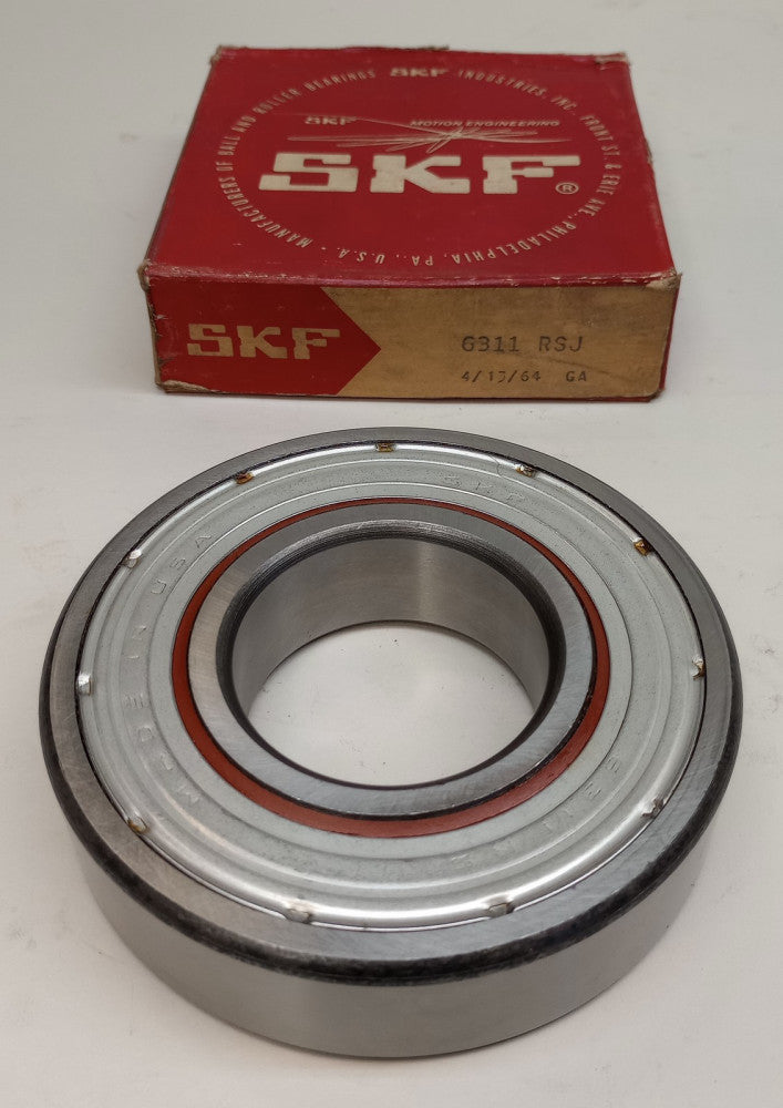 SKF 6311 RSJ Ball Bearing Deep Groove 55mm ID X 120mm OD X 29mm W 6311-RSJ