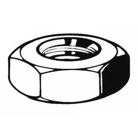Zoro Select M11360.220.0001 Thin Hex Nut, M22-2.50, Steel, Class 4, Zinc