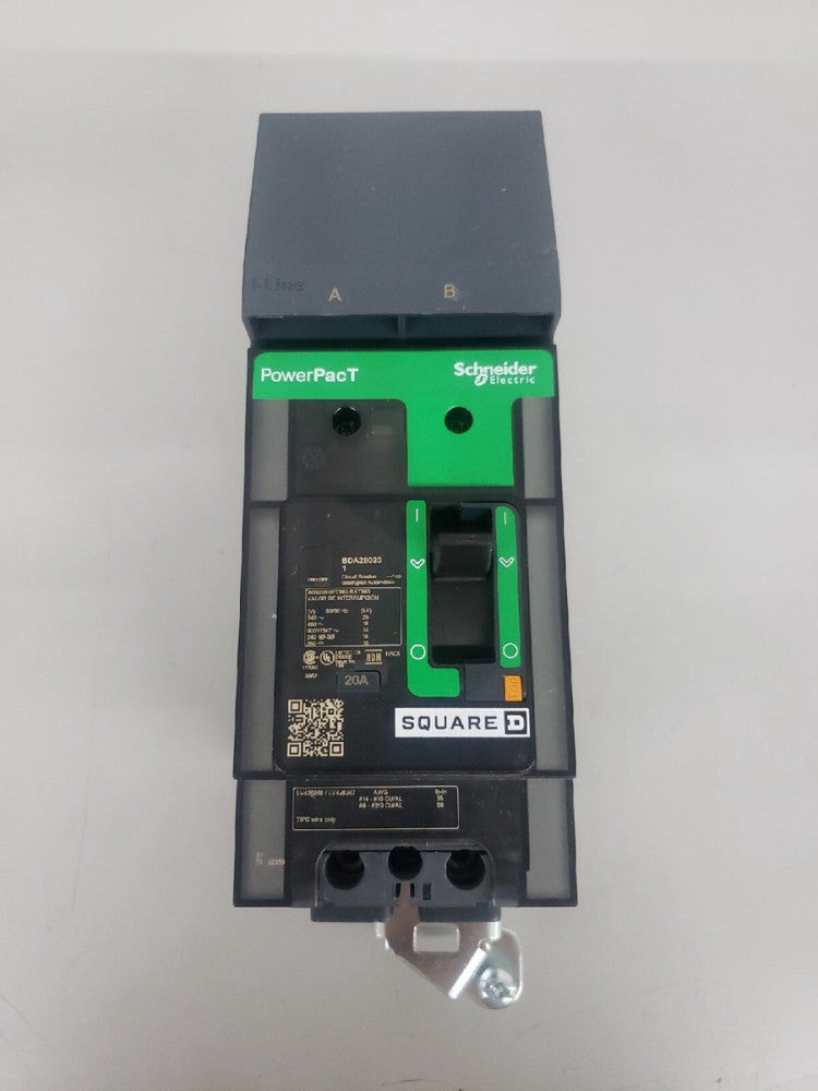 New no Box! Square D Powerpact BDA260201 2P 20A Circuit Breaker