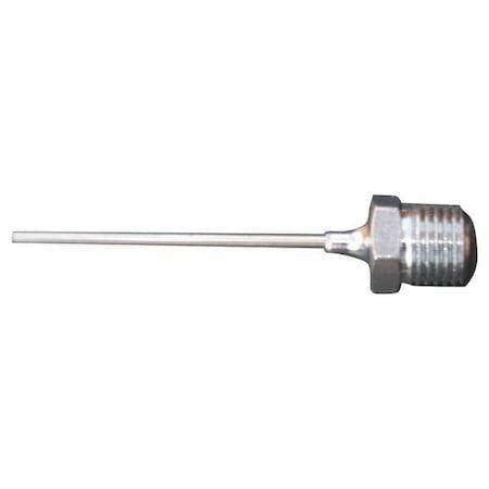 Zoro Select 5Fva4 Needle, Reusable Blunt Probe 1/4 In Npt, Stainless Steel,